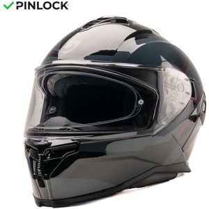 Motor Integraal Integraalhelm HYPERION TECH Zwart/Grijs/Rood XL van MOTOBLOUZ