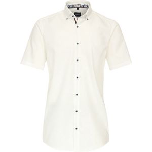Venti Wit Overhemd Korte Mouw Button Down Boord Modern Fit - XL