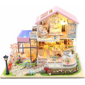 Hongda DIY Miniatuur Huisjes - Modelbouwpakket - Houten Modelbouw - Voor Volwassenen (14+) - Poppenhuis - DIY - (Sweet Words)