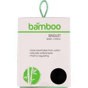 Dames Bamboe Hemd - 2-pack - Zwart - Maat S
