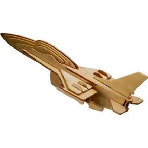 Houten bouwpakket 3D Puzzel Straaljager F-16 Fighting Falcon