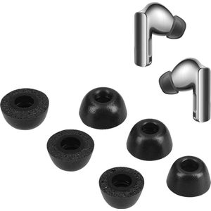 6x Cover voor Oordopjes van Memory Foam in Zwart voor Huawei FreeBuds Pro 3 - Maat S M en L .