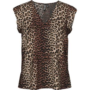 Pieces - Pcnya Sl V-neck Top Wvn Bc 17147804 - T-shirt - Moonlight/leo