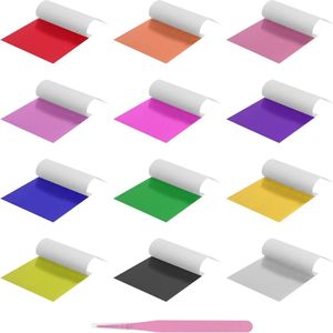 120 vellen bladgoud-imitatie meerkleurig - 8 x 8,5 cm - set met pincet voor knutselen - nagels - hout - meubeldecoratie - vergulding - handwerk - sieradenkunst - doe-het-zelf creatie