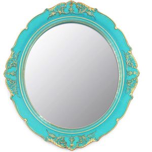 Decoratieve spiegel Vintage spiegel 14,7 ""x 13,3"" ovale spiegel blauw Decoratieve spiegel Vintage spiegel 14,7 ""x 13,3"" ovale spiegel blauw