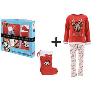 Disney Minnie mouse kerst pyjama + kerstsok