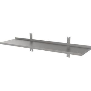 Gastro-Inox RVS wandplank, 1600(l)x400(d)mm