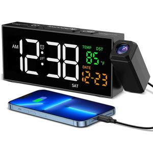 Digitale Wekker - Wekkerradio - Reiswekker - Zwart