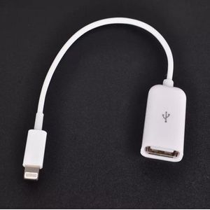 OTG-kabel- USB-female naar 8-pins male- geschikt voor iPad wit