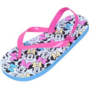 Roze-blauwe meisjes teenslippers met elastiek Minnie DISNEY / 32-33 EU