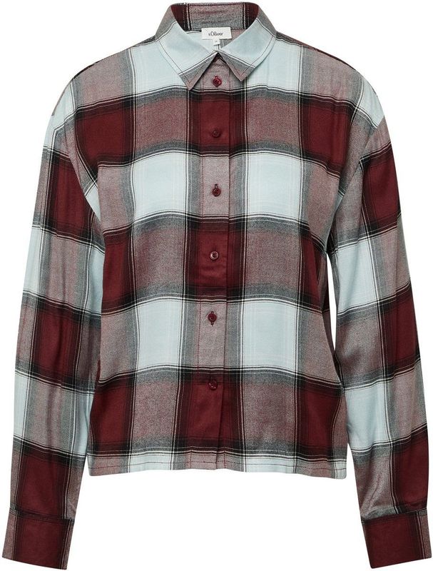 s.Oliver Blouse  pastelblauw / bordeaux
