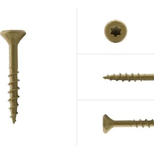 Wovar Spaanplaatschroeven AR|coating 4 x 50 mm Deeldraad Torx 20 | Doos 200 stuks