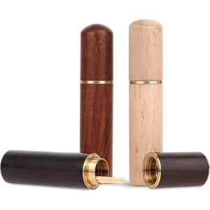 3 stuks draagbare houten tandenstokerhouder - handgemaakt en waterdicht - handig voor op reis