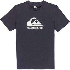 Quiksilver - Ev Comp Logo - T-shirt - Blauw - Katoen Jersey - Korte Mouwen