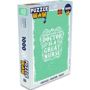 Puzzel Vintage - Dokter - Tekst - Legpuzzel - Puzzel 1000 stukjes volwassenen