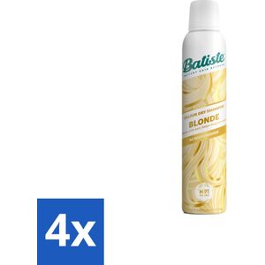 4 x Batiste - Hint of Colour Light Blond - Droogshampoo - Verfrist en Verlevendigt Lichtblond Haar - 200ml - Droogshampoo - Blond Haar - Haarverf - Haarverfrisser - Haarvolume