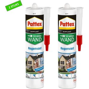 Pattex Regenvast voegkit - 2 x 300 ml - Wit - DUOPACK 2 KOKERS