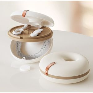 Gebitsbakje - Beugelbakje - Incl. Lekbakje - Voor - Beugel - Kunstgebit - Prothese - Beugelbakje - Beugeldoosje - Bakje