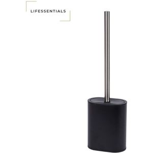 LIFESSENTIALS Flexibele Toiletborstel – Siliconen WC Borstel – Druppelvrij en Bacteriebestendig, Ideaal voor Smalle Ruimtes