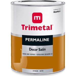 Trimetal Permaline Decor Satin - 1 potsysteem ( grondlaag, tussenlaag, eindlaag) - RAL 9016 Verkeerswit - 1 l