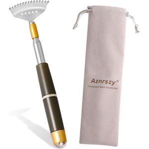 Telescopische Rugkrabber met Massager, Roestvrij Staal - Ideaal voor Thuis en Kantoor