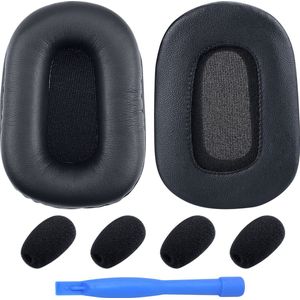 Vervangende Oorkussens en Microfoon Schuim voor BlueParrott B450-XT, B450XT, S450-XT, S450XT Hoofdtelefoons van MMOBIEL – Memory Foam en Protein PU Koptelefoon Oorkussens – Zwart