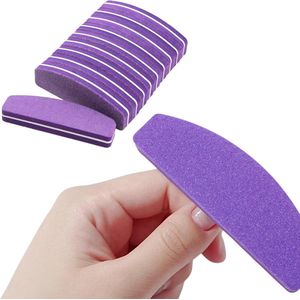 10 Stuks Professionele Vijl - Nagelvijl 100/180 Grit voor Gel Nagels en Natuurlijke Nagels - Dubbelzijdige Buffer voor Nagels - Herbruikbare Nagelvijl voor Nagelsalons en DIY