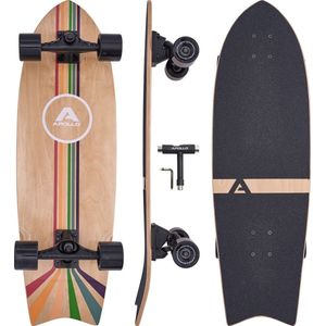 Apollo Mini Cruiser Longboard Surfskate Pro Stripes