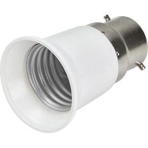 Schiefer - Adapter Ba22d naar E27 - Lampfitting - Zwart - Kunststof