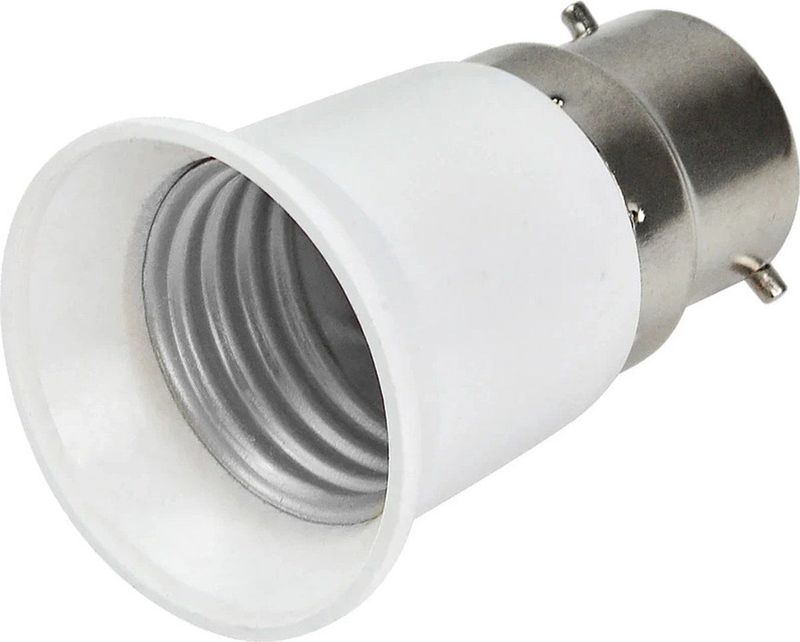 Schiefer - Adapter Ba22d naar E27 - Lampfitting - Zwart - Kunststof