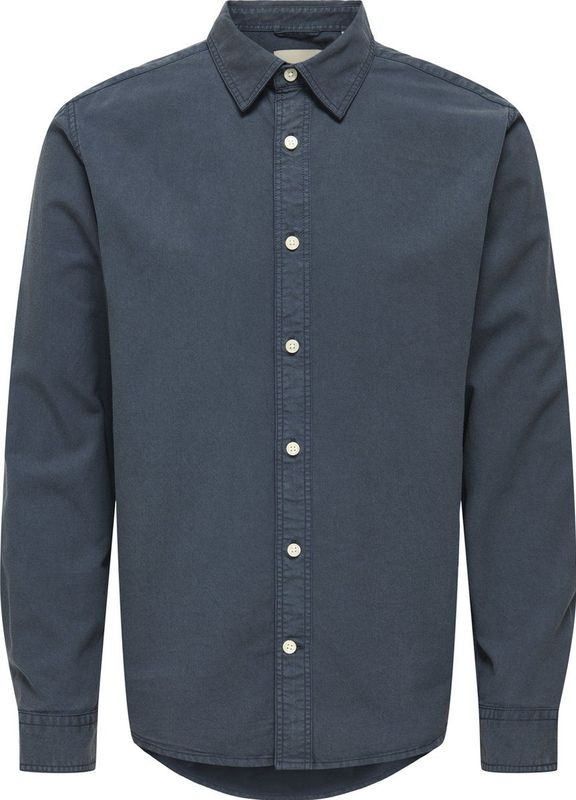 Only & Sons Otto Overhemd - Herenblouse lange mouw - Blue Nights