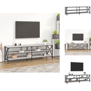 vidaXL Tv-kast - Tv-kasten - Tv-meubel - Hifi-meubel - Tv-meubel 160x40x50 cm bewerkt hout grijs sonoma eikenkleurig