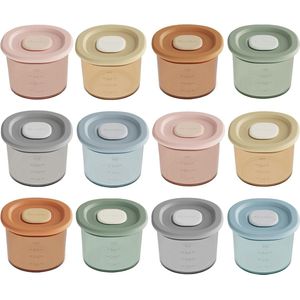 12 stuks babypap invriezen containers siliconen | babyvoeding babyaccessoires | 4 oz babypap container | lekvrij babyvoeding bewaren | babyvoeding bewaren | magnetron- en