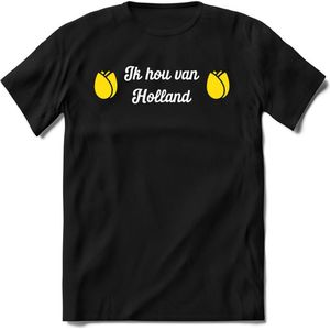 Nederland - Geel - T-Shirt Heren / Dames  - Nederland / Holland / Koningsdag Souvenirs Cadeau Shirt - grappige Spreuken, Zinnen en Teksten. Maat XXL