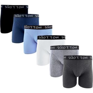 Heren boxershorts - SQOTTON® - 6 stuks - Basic/Classic - Maat L