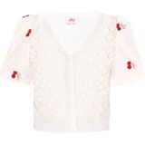 myMo - Comfy Collectie - Vest - Met Gebreid Ajourmotief - Korte Mouwen