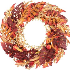 Equivera Herfstkrans - Kerstkrans - Herfstdecoratie - Halloween - Deurkrans - Wanddecoratie