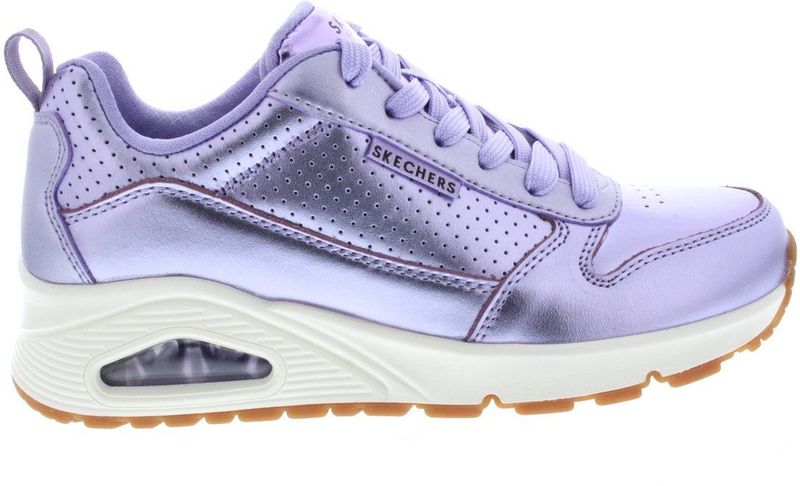 Sneakers - Effen - Leer - Hielband - Snoersluiting - Sleehak