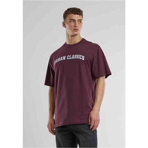 Urban Classics - UC College Logo Tall Heren T-shirt - Rood