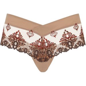 Chantelle - Champs Elysée Revealing Shorty Feline Print - maat 44 - Bruin
