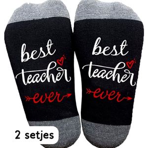 Akyol - Sokken - Sokken met tekst | 37-44 - Cadeau - leuke sokken voor leraar - 2 paar - cadeau voor leraar - juffendag - cadeau voor leraar - cadeau voor leraar en lerares - cadeau juf - lerares cadeau - bedankt juf - afscheidscadeau