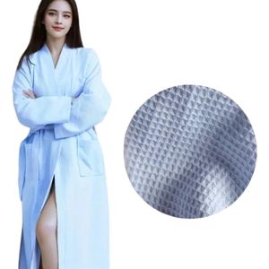 Nivard Badjas Dames - Fleece - Katoen - Badstof - Sauna - Hamam - Wafel - Bathrobe - Duster - Ochtendjas - Spa - Kimono - Blauw