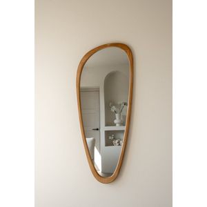 Indore Home - Spiegel - organische vorm - asymmetrisch - wandspiegel - 120cm - Hout