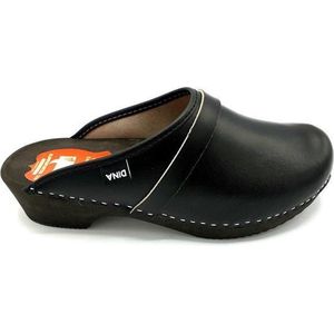 Dames klompen zwart DINA leren muilen zweeds 36