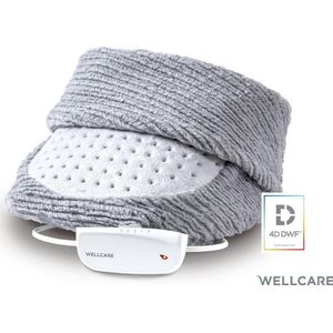 Wellcare 120518 cosy fleece elektrische dames voetenwarmer Turbo warmte - 4D DWF-technologie Timer - Grijs