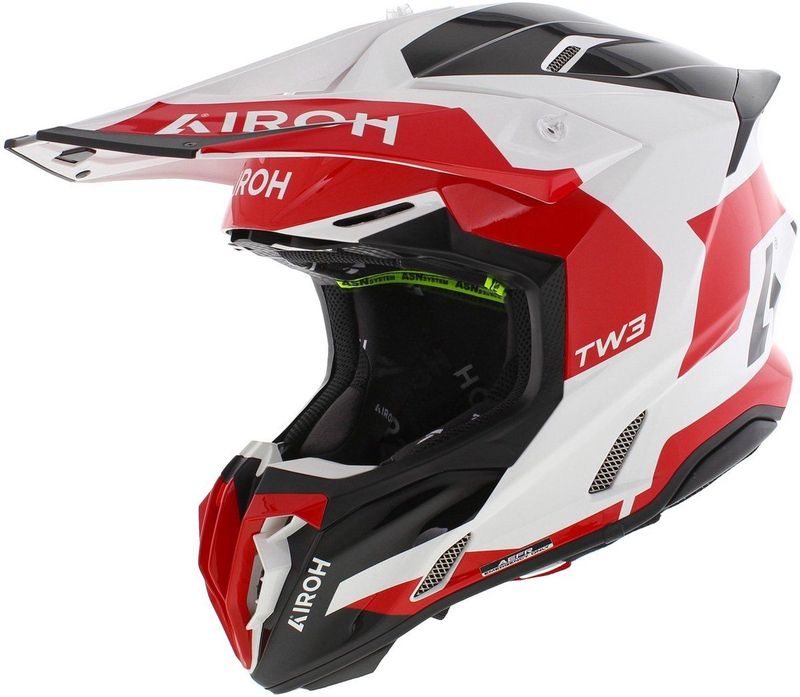 Airoh Twist 3.0 crosshelm Fancy glans zwart wit rood XXL