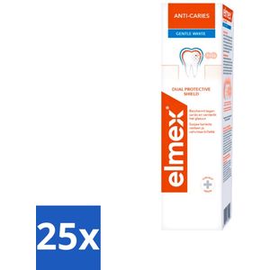 Elmex - Tandpasta - Anti Cariës Whitening - Dual Protective Shield - 75 ml - Bulkverpakking - 25 stuks