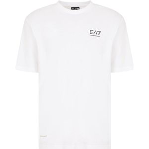EA7voor mannen. 7M000124_AF13956 Dynamic Athlete T-shirt van technische stof Natural Ventus7 wit (XXL), Casual, Sportief, Meerdere sporten,