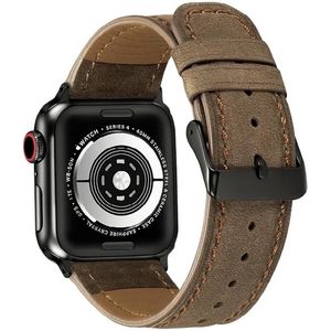 Leren Horloge Bandje Geschikt voor ALLE Apple Watch - Echt Leer - Geschikt voor Apple Watch 42 / 44 / 45 / 49 mm - Series 1 2 3 4 5 6 7 8 9 SE