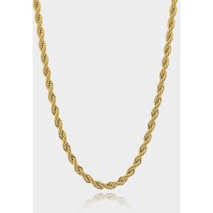 Rope Ketting 7 mm - Gouden Schakelketting - 60 cm lang - Ketting Heren - Olympus Jewelry